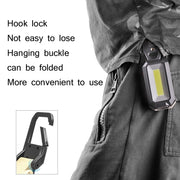 W559 2 COB + T6 Glare Car Inspection Working Light USB Charging LED Folding Camping Lamp with Hook + Magnet