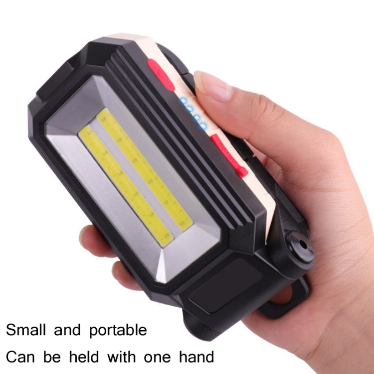 W559 2 COB + T6 Glare Car Inspection Working Light USB Charging LED Folding Camping Lamp with Hook + Magnet