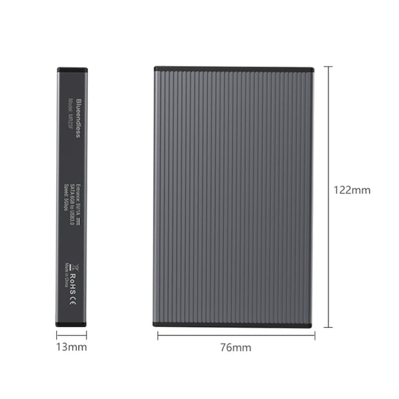 Blueendless 2.5 inch Mobile Hard Disk Box SATA Serial Port USB3.0 Free Tool SSD, Style: MR23F -A Port