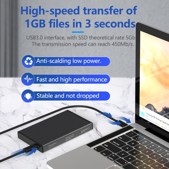 Blueendless 2.5 inch Mobile Hard Disk Box SATA Serial Port USB3.0 Free Tool SSD, Style: MR23F -A Port