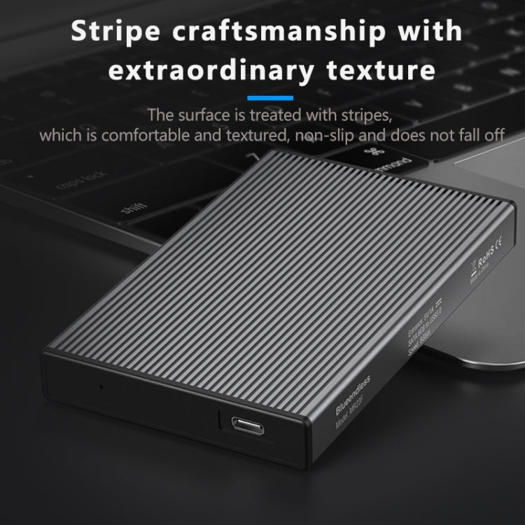 Blueendless 2.5 inch Mobile Hard Disk Box SATA Serial Port USB3.0 Free Tool SSD, Style: MR23F-C Port