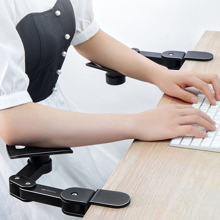 Vaydeer TJ2011 Computer Hand Bracket Mouse Pad Metal Lazy Arm Support Cantilever Wrist Pad(Black)