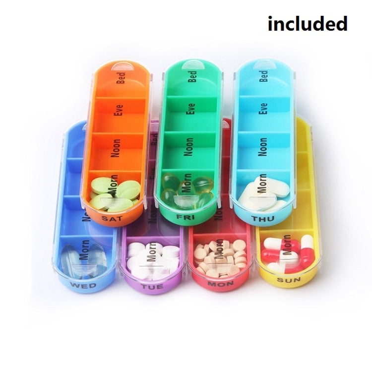 Notebook-Style 28-Compartment Portable Pill Box&Leather Bag(Brown)