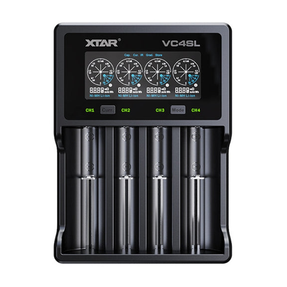 XTAR 4-Slot Bright Flashlight Lithium Battery Charger, Model: VC4SL