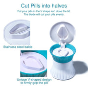 3 in 1 Medicine Grinding Storage & Dividing Storage Box(6x6x6.7cm)