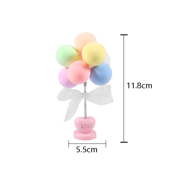 6 PCS Car Ornaments Love Balloon Personality Macaron Color Car Ornament(Blue White)