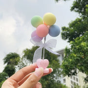 6 PCS Car Ornaments Love Balloon Personality Macaron Color Car Ornament(Blue White)