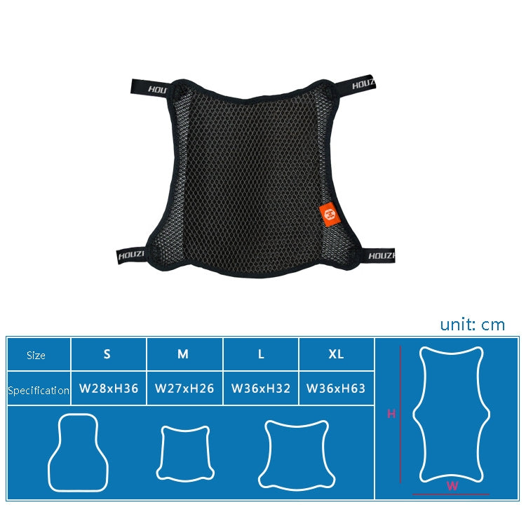 HOUZHI MTZT1010 Motorcycle Sun Insulation Cushion 3D Grid Breathable Sweating Cool Seat Cover, Style: Double Layer S