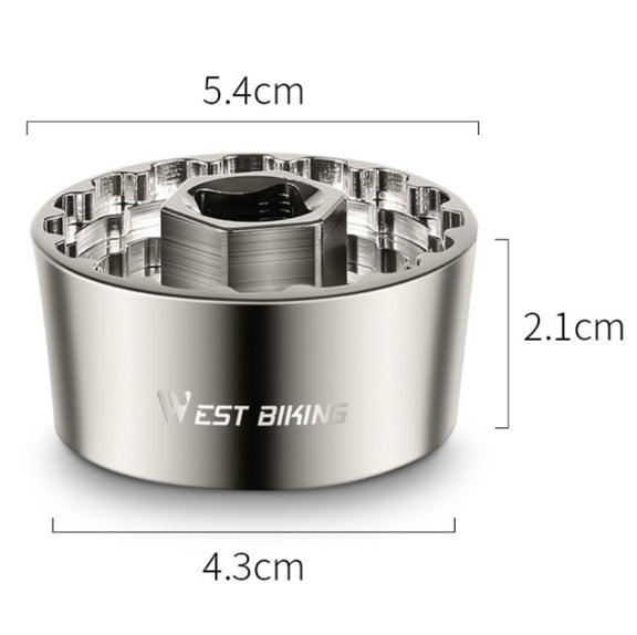 WEST BIKING YP0719253 5 in 1 44MM Bicycle Bottom Brackets Repair Tool(Silver)
