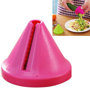 Kitchen Funnel Model Spiral Slicer Vegetable Shred Carrot Cutter(Red)
