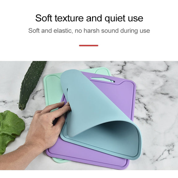 Silicone Anti-mildew And Heat-resistant Vegetable Cutting Board For Household Kitchen(Green)
