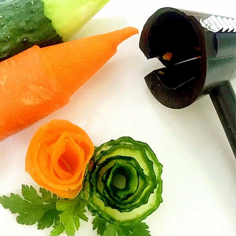Plastic Vegetable Cutter Spiral Slicer Peeler Fruits Device Kitchen Gadget(Black)