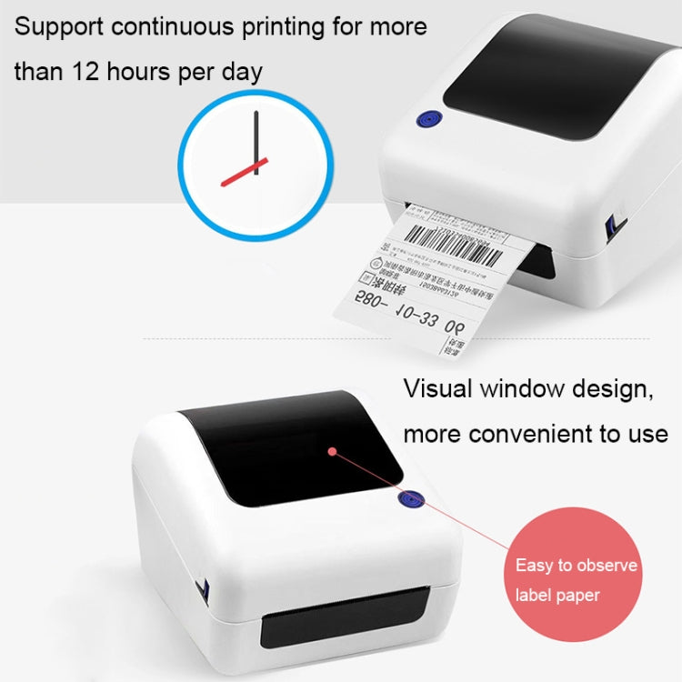 100mm Express Order Printer Thermal Self-adhesive Label Printing Machine, Style:IP486(UK Plug)