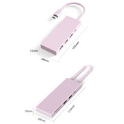 Blueendless 4K60Hz + Data Port Type-C Docking Station USB3.0 Splitter, Spec: 6-in-1 Gray
