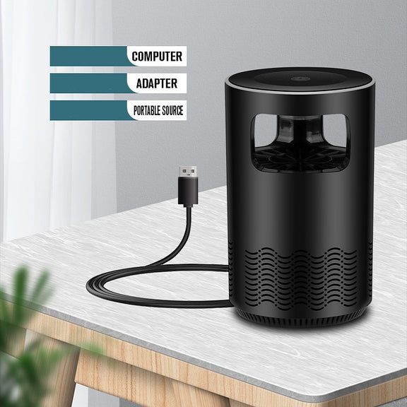 Household Mute Inhalation Photocatalyst USB Physical Mosquito Killer Small Q-Black(USB Direct)