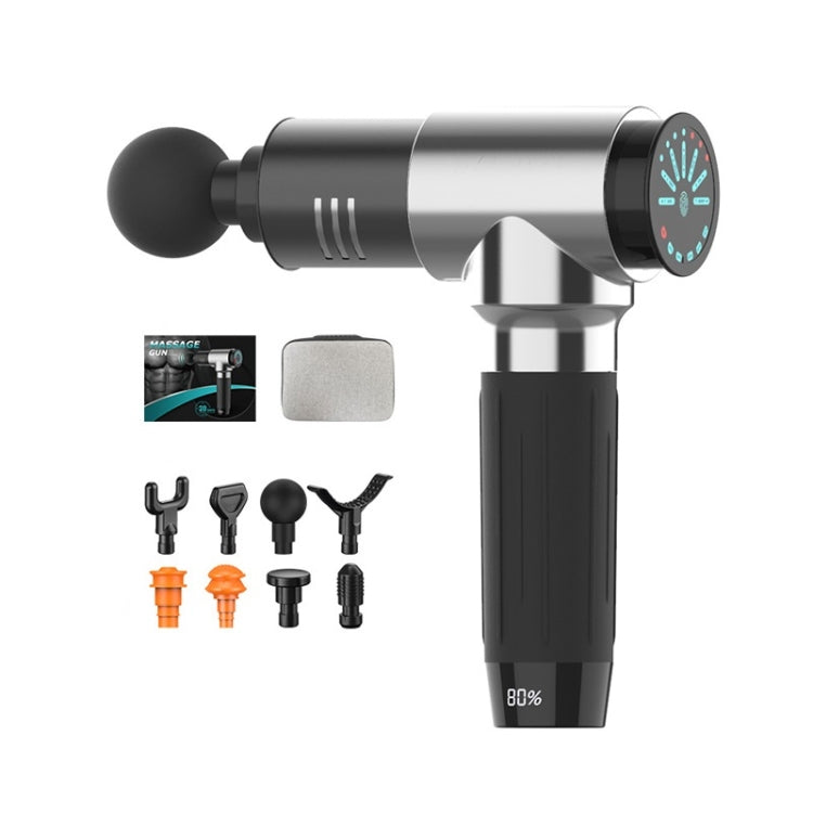 Y10 Fitness Massage Fascia Muscle Vibration Massager, Specification: 7 Gear Silver(AU Plug)