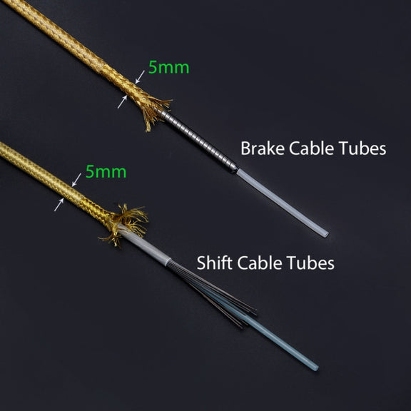 TRLREQ ZH209 Mountain Road Car Bicycle 5mm Braided Tube, Style: 3m Variable Speed(Golden)
