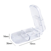 2pcs R8335 Transparent Medicine Cutter Food Grade Plastic Split Cartridge Pill Separator(Transparent)