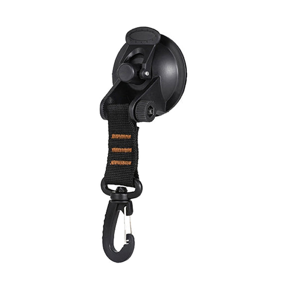 3 PCS Car Tent Suction Cup Home Users Outside Travel Portable Suction Cup Hook Round Carabiner(Orange)