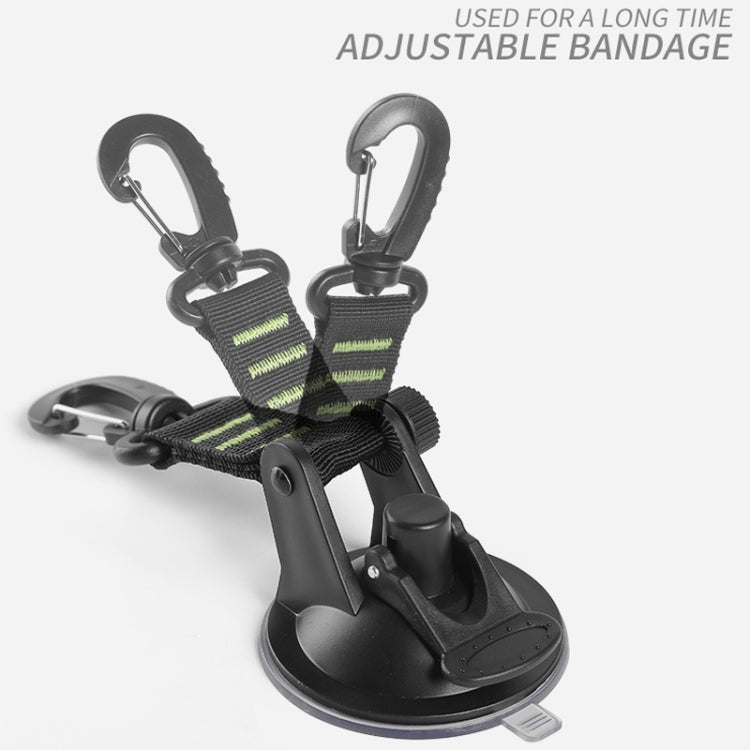 3 PCS Car Tent Suction Cup Home Users Outside Travel Portable Suction Cup Hook Round Carabiner(Green)
