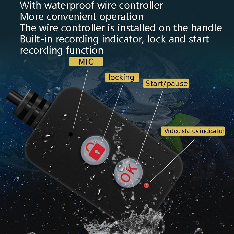 MT35B 1080P Water-resistant HD Motorcycle Driving Recorder Mobile Phone Interconnection Locomotive Recorder