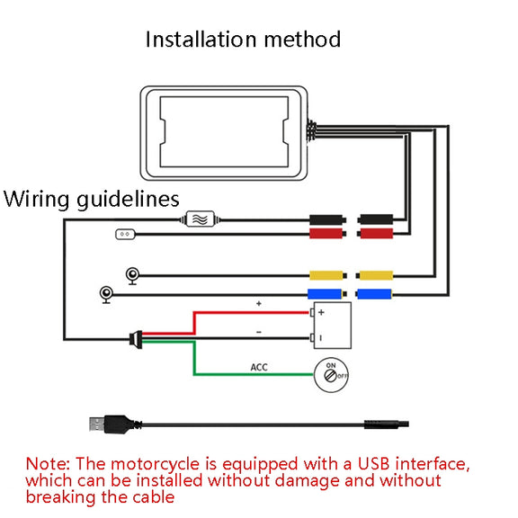 MT35B 1080P Water-resistant HD Motorcycle Driving Recorder Mobile Phone Interconnection Locomotive Recorder