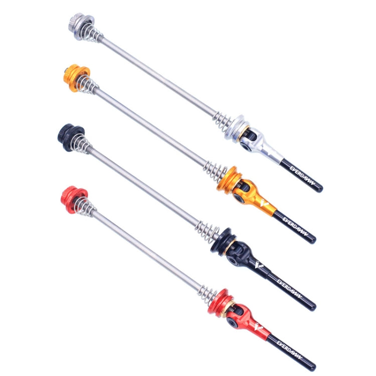 EVERDAWN Mountain Highway Bike Titanium Alloy Axis Quick Removal Rod Front And Rear Rollers Open Flower Drum Fixed Axis Trolley(Golden)