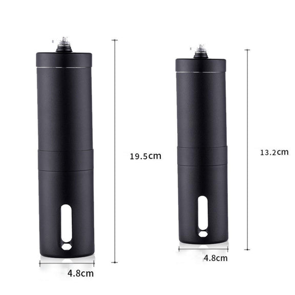Hand Crank Coffee Machine Manual Pepper Mill Grinder(Mid Black)
