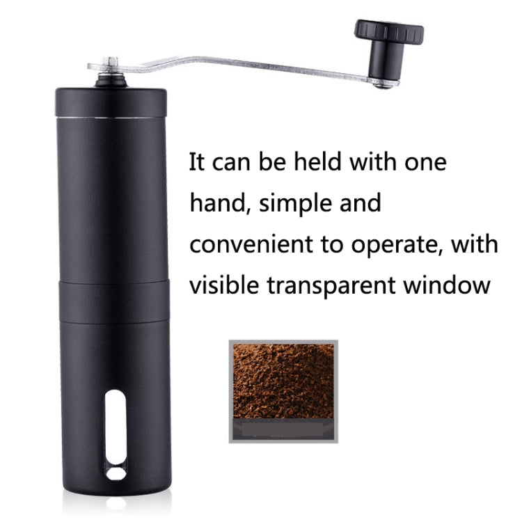 Hand Crank Coffee Machine Manual Pepper Mill Grinder(Mid Black)