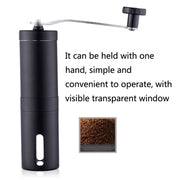 Hand Crank Coffee Machine Manual Pepper Mill Grinder(Mid Black)