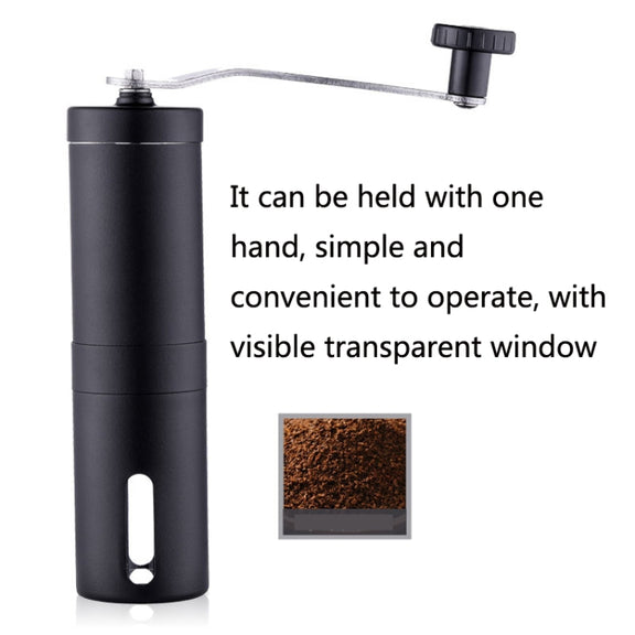 Hand Crank Coffee Machine Manual Pepper Mill Grinder(Mid Black)