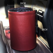 2 PCS Leather Foldable Car Trash Can Mini Chair Back Suspended Water-resistant Trash Can(Gray)