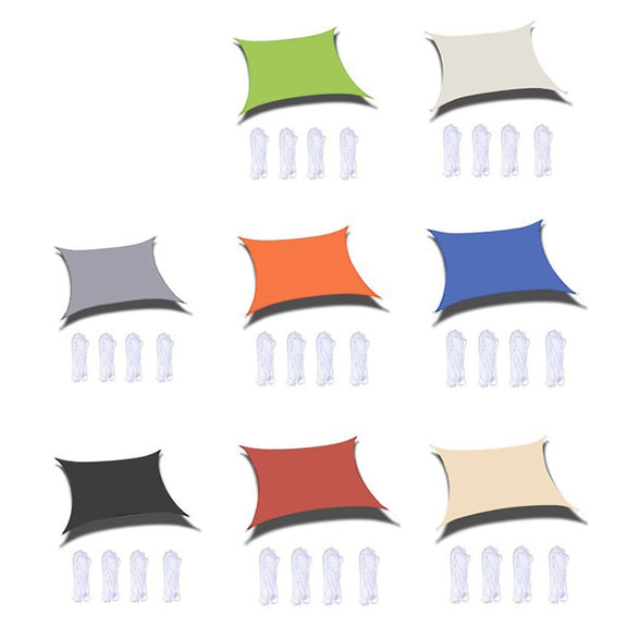 Outdoor Garden Sunshade Sail Water-resistant Anti-UV Canopy, Size: 2m x 2m(Red)