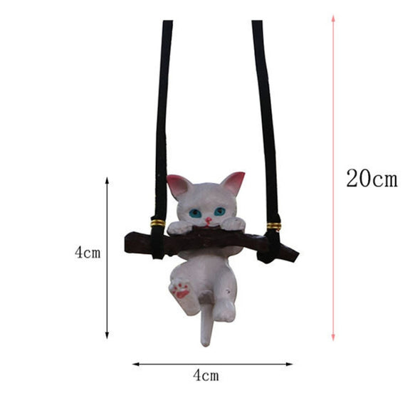 2 PCS Car Pendant Car Decoration Cat Pendant(Branches Cat)