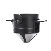 Coffee Filter Travel Convenient Foldable Double Filter(Black)