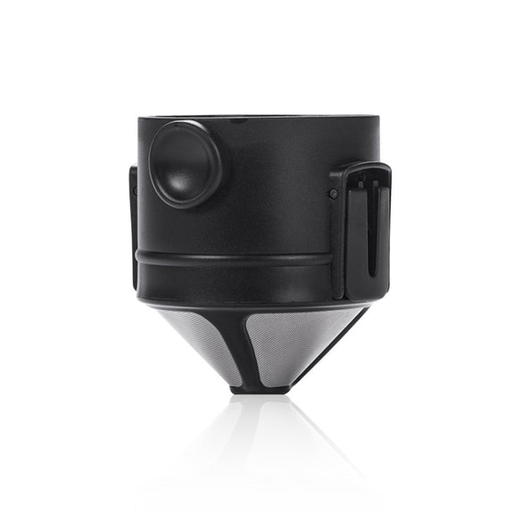 Coffee Filter Travel Convenient Foldable Double Filter(Black)