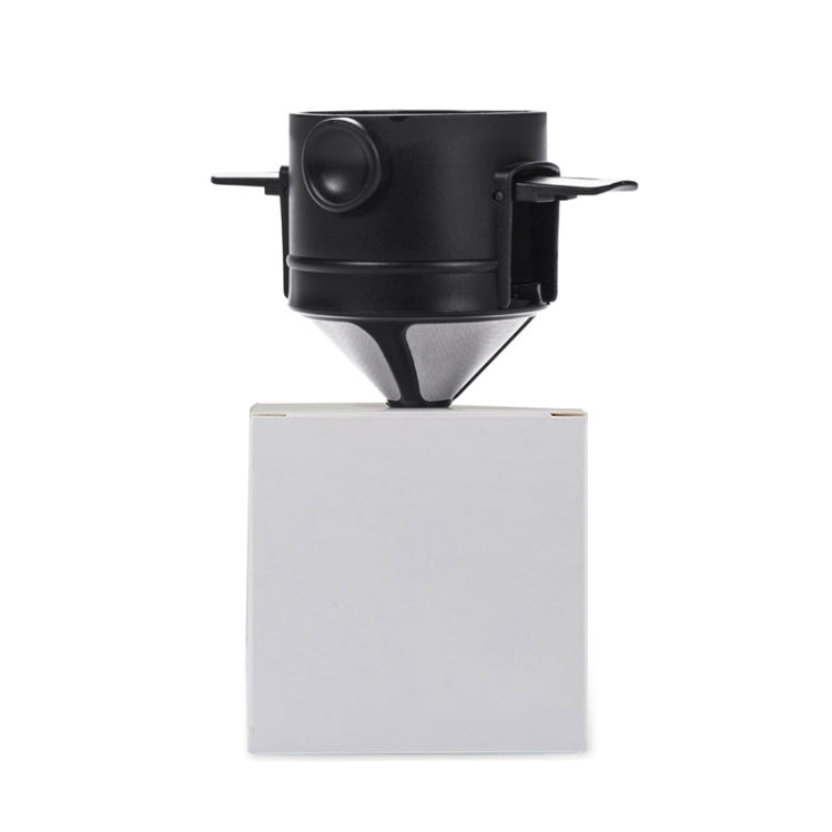 Coffee Filter Travel Convenient Foldable Double Filter(Black)