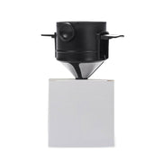 Coffee Filter Travel Convenient Foldable Double Filter(Black)
