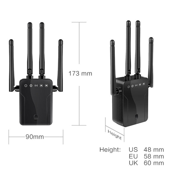 M-95B 300M Repeater WiFi Booster Wireless Signal Expansion Amplifier(White