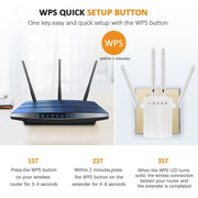 M-95B 300M Repeater WiFi Booster Wireless Signal Expansion Amplifier(White