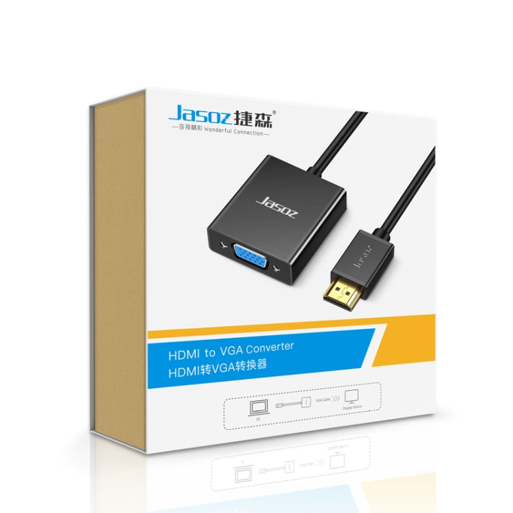 2 PCS Jasoz 1080P HDMI To VGA Converter Oxygen-Free Copper Core, Colour: White
