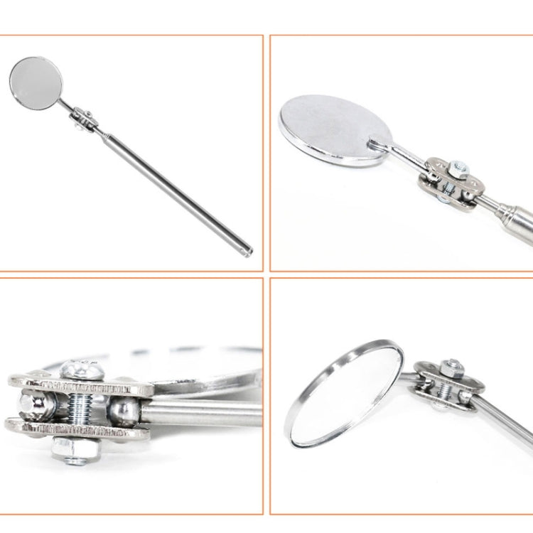 Car Repair Detection Mirror Universal Folding Telescopic Mirror Welding Chassis Inspection Mirror, Model: Silver 30mm
