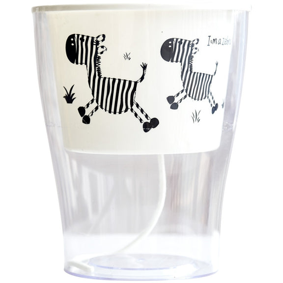 Fully Transparent Hydroponic Flower Pots Water Level Visible Non-Broken Glue Self-Absorbent Plastic Flower Pots, Size: W09 Caliber 17.5cm(Full Transparent Zebra Pattern)