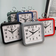Candy Color Office Home Student Square Alarm Clock(Black)