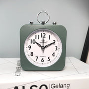 Lazy Silent Small Alarm Clock Office Home Desktop Clock(Green)