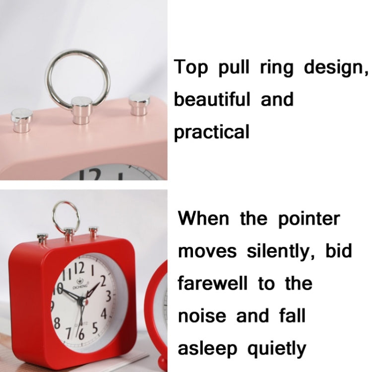 Lazy Silent Small Alarm Clock Office Home Desktop Clock(Green)