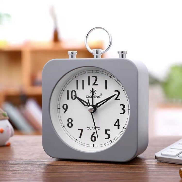 Lazy Silent Small Alarm Clock Office Home Desktop Clock(Green)