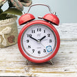 3 Inch Metal Bell Alarm Clock With Night Light Student Bedside Fashion Clock(Red) - Alarm Clocks by PMc TechLife | Online Shopping South Africa | PMc TechLife | Buy Now Pay Later Mobicred