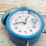 3 Inch Metal Bell Alarm Clock With Night Light Student Bedside Fashion Clock(Green)