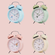 Student Cute Style Bell Alarm Clock Bedside Mute Clock With Light Specification��� Y34 3 Inch (Pink)